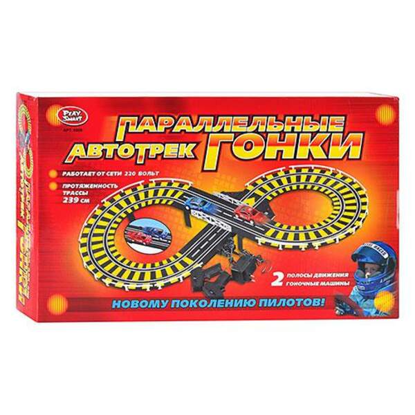 JT Трек 0809 (18шт) машинки 2шт, довжина траси 239 см, від мережі, в кор-ці, 52,5-31-7см (шт.)