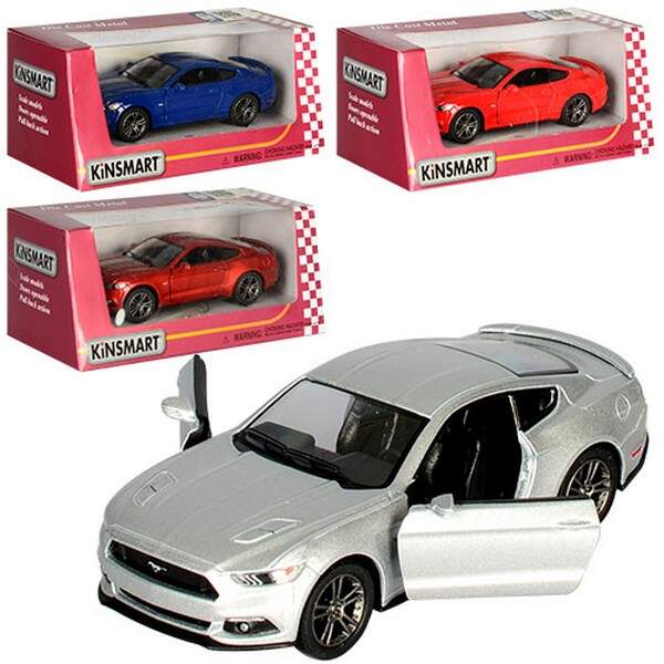 Модель легкова 5' KT5386W FORD MUSTANG GT (2015) метал.інерц.відкр.дв.4кол.кор./96/ (шт.)