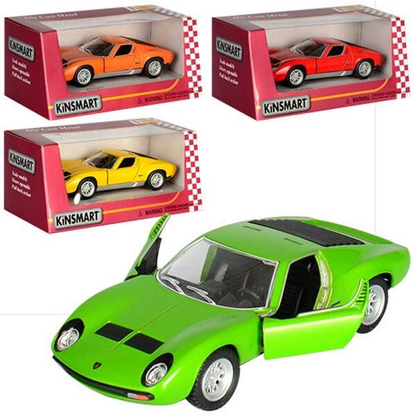 Модель легкова LAMBORGHINI MIURA P400 SV 5'' KT5390W метал.інерц.відкр.дв.4кол.кор./96/ (шт.)