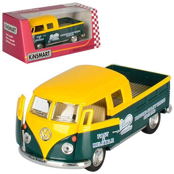 Модель автобус 5" KT5396W Volkswagen Bus Delivery метал.инерц.откр.дв.4цв.кор.16*7*8 /96/ (шт.)