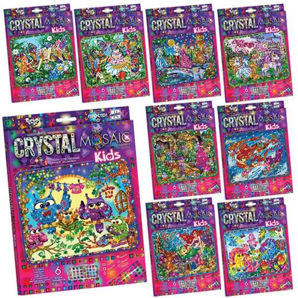 Набір креативної творчості "CRYSTAL MOSAIC KIDS" (20) CRMk-01-01,02,03,04...10 (шт.)