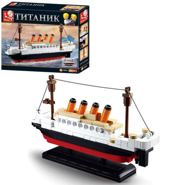 Конструктор SLUBAN M38-B0576 (60шт) Titanic, 165-98мм, 194дет, в коробці, 23,5-19-4,5см (шт.)