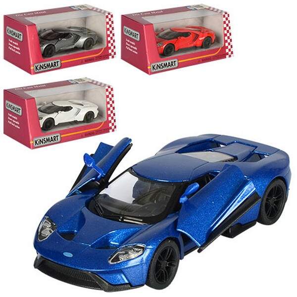 Модель легковая 5' KT5391W FORD GT метал.инерц.откр.дв.4цв.кор./96/ (шт.)