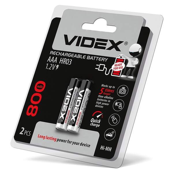 акам   Videx R03 800mAh 2 бл, /20/200 (шт.)