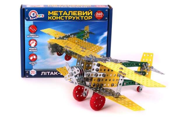 Конструктор металевий "Літак-біплан ТехноК" арт.4791 (шт.)
