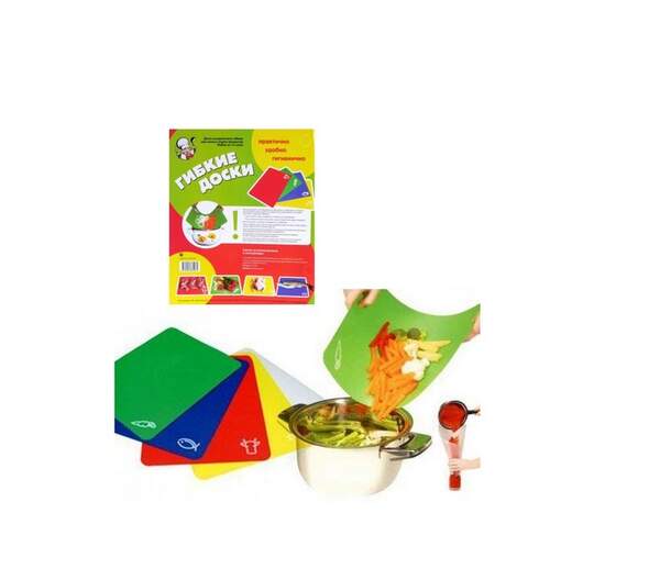 Дошка №3428-4 кухон. розділ. гнучка в наб. 4шт 4кол (34*28)см (100) (шт.)
