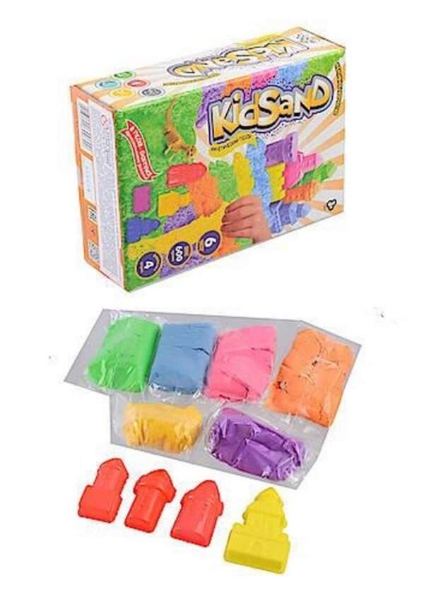 Набір креативної творчості "Кінетичний пісок"KidSand" коробка 600 г укр (6) KS-04-04U,05U,06U...09U (шт.)