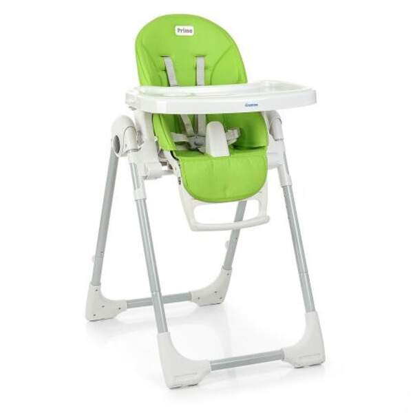 Стільчик ME 1038 PRIME Green Apple (1шт) для годування, 2колеса, рег.вис.і спинка, екошкіра, зелений (шт.)