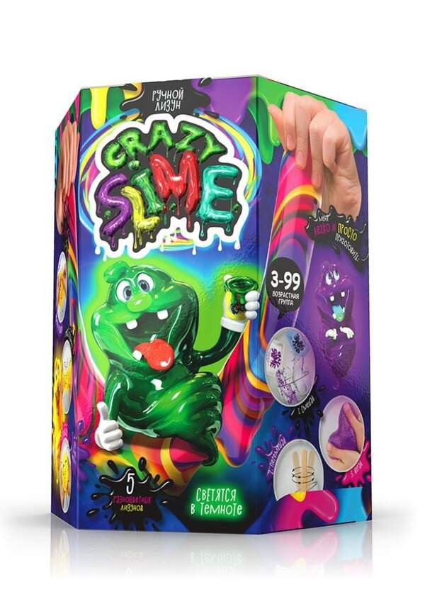 Безпечний освітній набір для проведення дослідів "Crazy Slime" укр (8) SLM-01-01U (шт.)