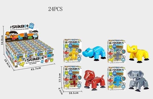 Набір для анімації KL222 (12уп по 24шт/2)фігруки твар. у кор., в бок41,7*34,8*26,6см (шт.)