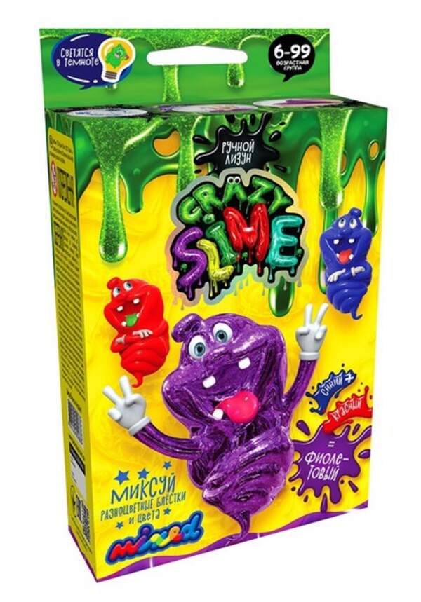 Безпечний освітній набір для проведення дослідів "Crazy Slime" міні укр (16) SLM-02-01U,02U,03U,04U (шт.)