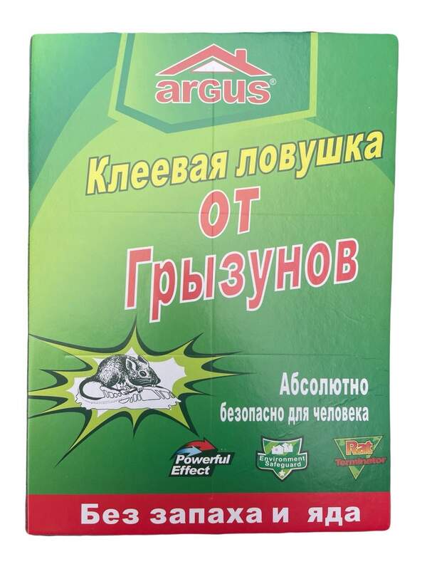 Клейова пастка для лову мишей ТМ ARGUS 85-08 (21*31см) №1032 (1/100шт) (шт.)