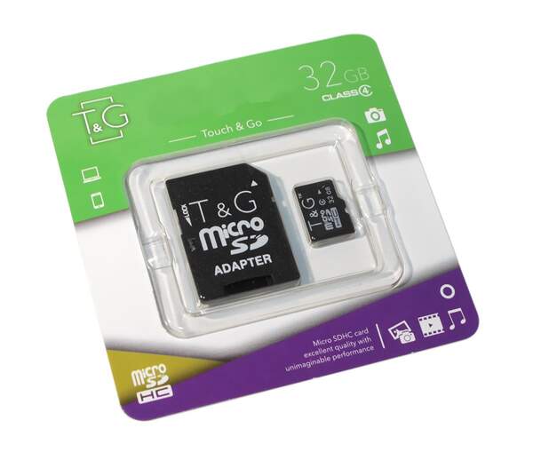 карта пам'яті T&G micro SD 32Gb з адаптером (шт.)