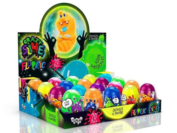 В'язка маса "Crazy Slime" Fluoric колба укр (20) SLM-FL-01-01U (шт.)