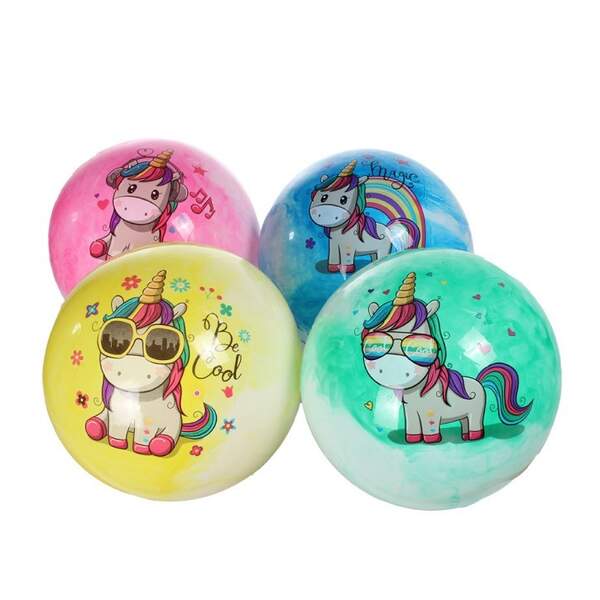 М'яч 9" BT-PB-0163 єдиноріг 4рис.4кол.70г сітка /300/ (шт.)