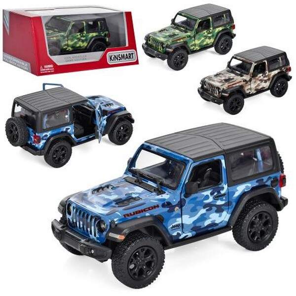 Модель джип 5'' KT5420WB Jeep Wrangler Military (hard top) метал.інерц.відкр.дв.3кол.кор./96/ (шт.)