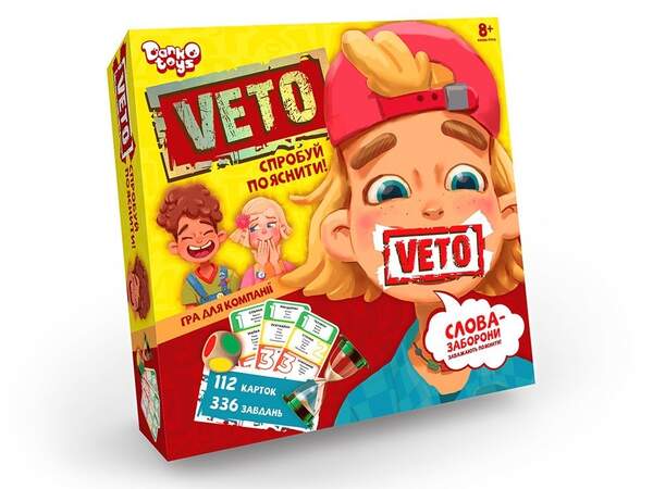 Настільна розважальна гра "VETO" укр (10) VETO-01-01U (шт.)