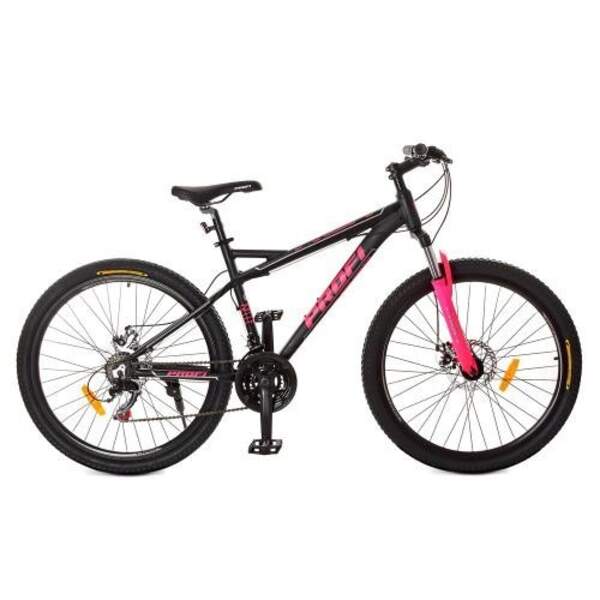 Велосипед 26 д.G26BELLE A26.2 (1шт)алюм.рама 17",SHIMANO 21SP,алюм.DB,FW TZ500,чорно-малиновий (шт.)