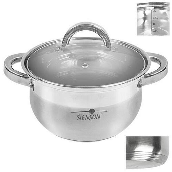 Каструля з кришкою інд.дно "Belly" 3.6л 22*12см MH-2721 (6шт) (шт.)