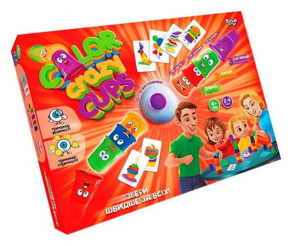 Настільна розважальна гра "Color Crazy Cups" укр (5) CCC-01-01U (шт.)