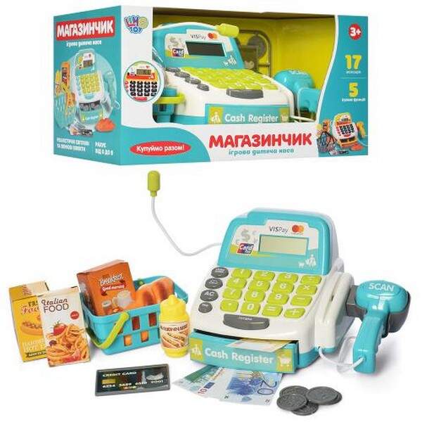 Касовий апарат M 4391 I UA (12шт) микр-н,калькул,сканер,продукти,зв,св,на бат,в кор-ці,34,5-18-18см (шт.)