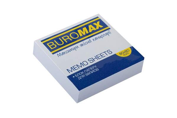 Блок білого паперу для нотаток JOBMAX 80х80х20мм, скл. BM.2206 ( 1/48шт) (шт.)