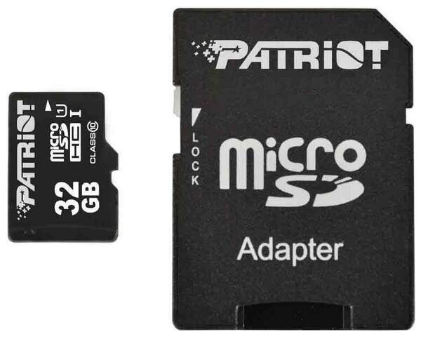 Карта пам'яті microSDHC Patriot LX Series  32Gb  class 10 (adapter SD) (шт.)