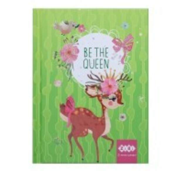 Блокнот BE THE QUEEN, А-6, 64л., кл., тв. обкл., мат.лам.+лак,гліт,салатовий ZB.12713-15 ( 1/20шт) (шт.)