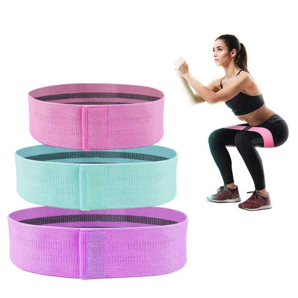 Набір тканинних фітнес гумок (LT-003) HIP RESISTANCE BAND (100) 7774 (шт.)