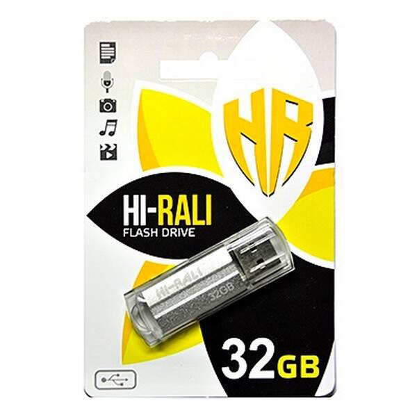 Usb флеш Hi-Rali 32Gb Corsair series  Silver (шт.)