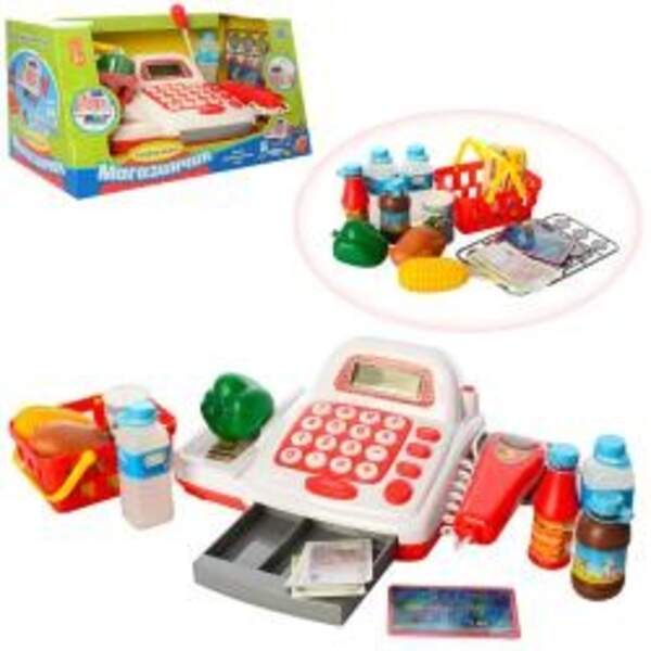 Касовий апарат 7300 (18шт) сканер, калькулят, продукти, кошик, зв, св, на бат-ці, в кор-ці, 33-19-18 (шт.)