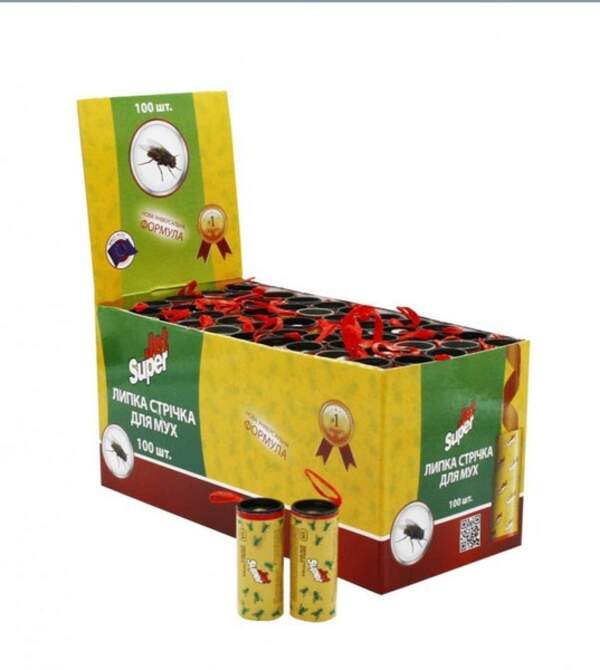 Липка стрічка від мух №5 JET SUPER 78см (1000/100) ціна за уп. 100шт. (шт.)