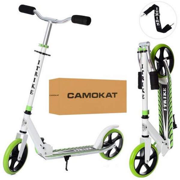 Самокат SR 2-010-10-W-GR (1шт) алюм+сталь,2колПУ200мм,кермо87/96см,підніж52/30-11см,підстав,склад,зе (шт.)
