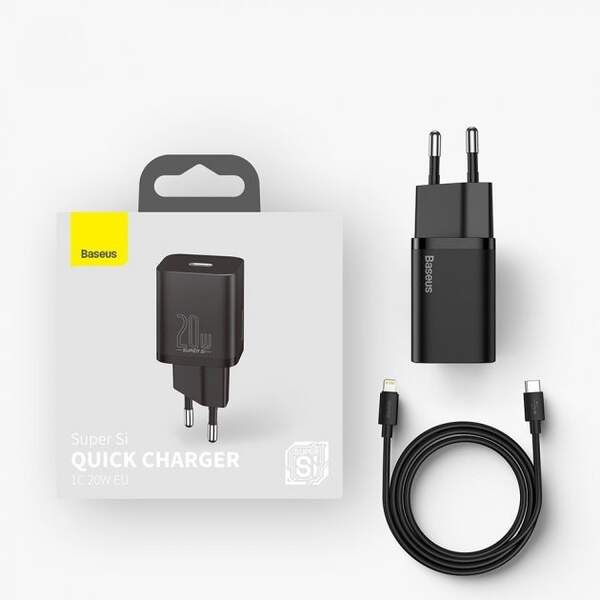 МЗП Baseus Super Silicone PD Charger 20W (1Type-C) White (CCSUP-B02) (шт.)