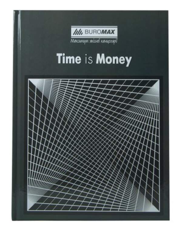 Книга обліку "TIME IS MONEY" 96 арк/кліт.оф.(тв. лам. обл), А4, сірий BM.2400-109 (1/8шт) (шт.)