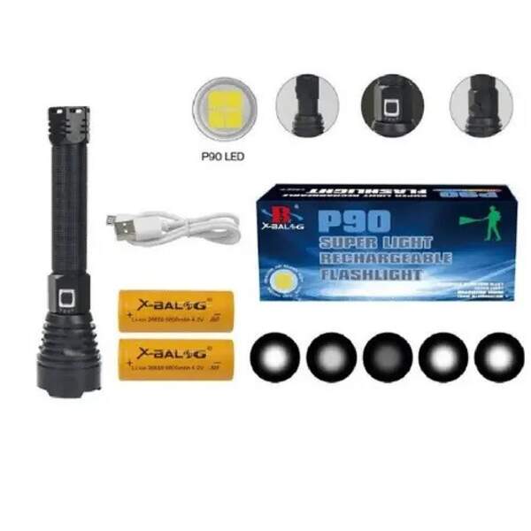Ліхтарик ручний BL 601 P90 2*26650 battery + USB CHARGE (60) 8135 (шт.)