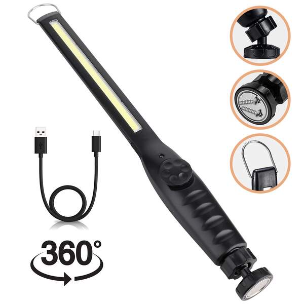 Ліхтарик ручний з магнітом BL 821 COB 18650 battery usb charge (100 ) 6984 (шт.)