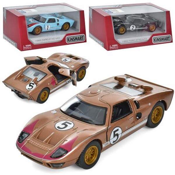 Модель легкова FORD GT40 MKII HERITAGE (1966) 5'' KT5427FW метал.інерц.відкр.дв.3кол.кор./96/ (шт.)