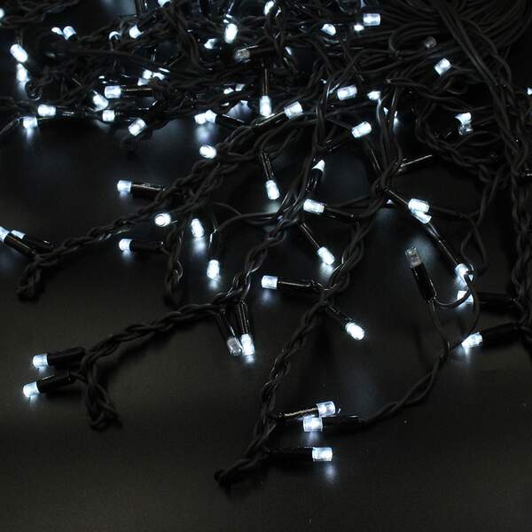 Xmas гірлянда LED 150 3.3Line Short curtain(Бахрома) W-1 Біла 10M*1,5M Вул.+з'єдн.Білий(10) 7760 (шт.)