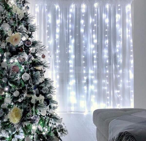 Xmas гірлянд (Водоспад 3M*2M) 360LED W-3 Біла 12PCS (20) 7275 (шт.)