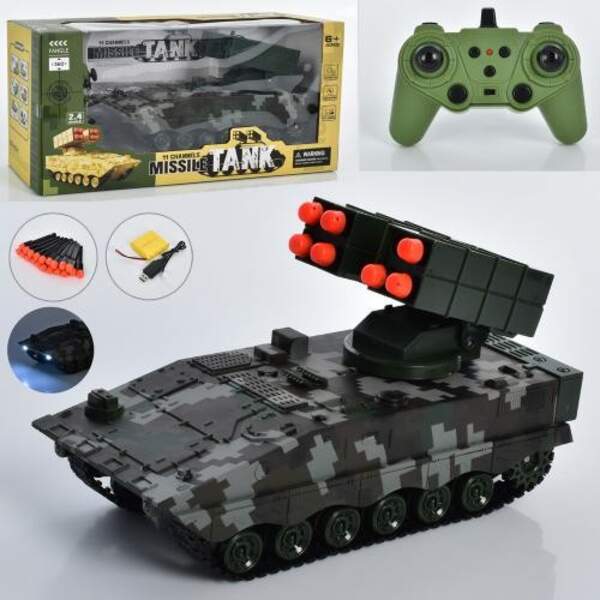Танк 9904 (4шт) 26см, р/в 2,4G, акум, USB зарядка, 360, звук, світло, стріляє, кулі 24шт, в коробці, (шт.)
