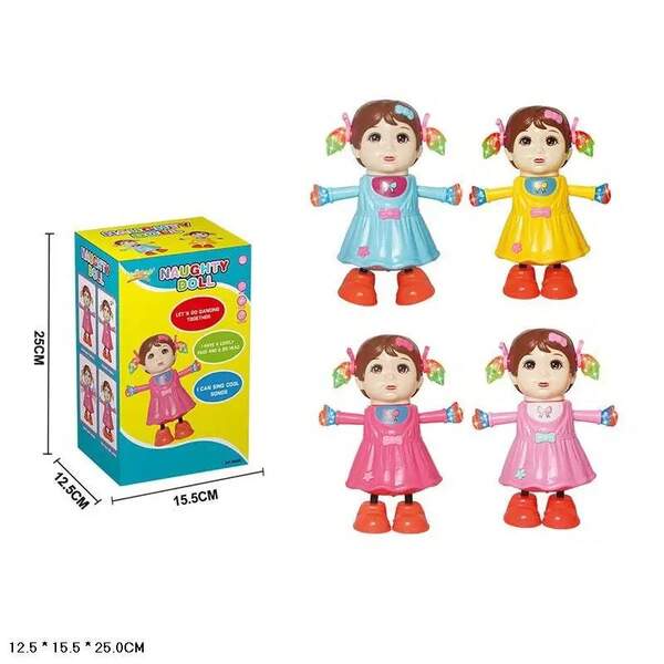 Лялька муз.  арт. 5908B (48шт/2) 4 види, танцює, співає, короб. 15,5*12,5*25см (шт.)