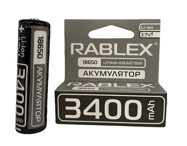 Rablex 18650 Li-lon 3400W ( без захисту ) 1pcs/40 (шт.)
