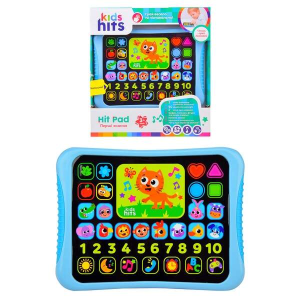 Планшет Kids Hits арт. KH01/002 (48шт)"Перші знання".батар.укр та англ. мови навчання,цифри,кольори (шт.)