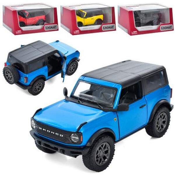 Модель джип FORD BRONCO (2022) 5'' KT5438WB hard top метал.інерц.відкр.дв.4кол.кор./96/ (шт.)