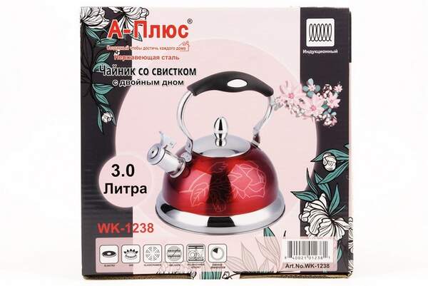 1238-WK Чайник 3,0 л нержавіюча сталь 1238-WK (шт.)