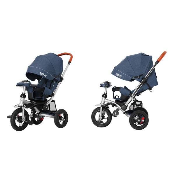 Велосипед триколісний TILLY TRAVEL T-387/1 Синій льон /1/ (шт.)