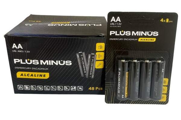 Батарейка LR06 Plus minus в 4шт на блістері ALKALINE POWER №BPM-4LR06 (960) (шт.)