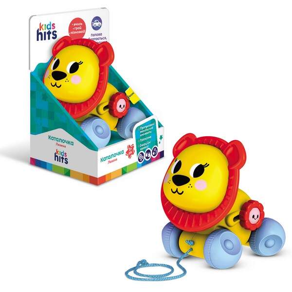 Каталочка Kids Hits KH22/002 (24шт) Лев р-р 12,8*14,8*10,8 см, короб. 14,8*22,4*12,5 см (шт.)