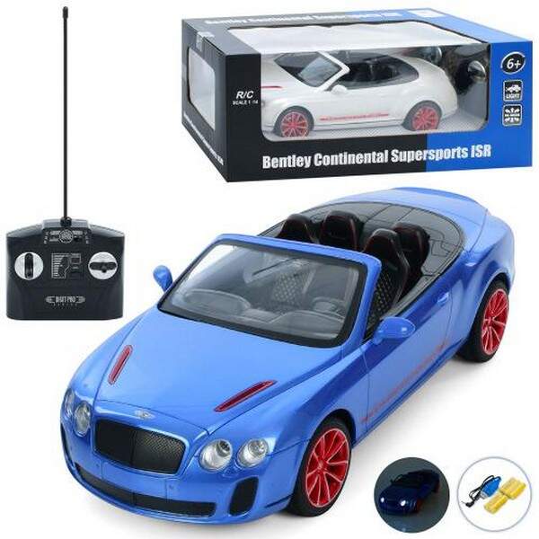 Машина 2049 (6шт) р/к, Bentley GT Supersport ISR, 1:14, акум, 35см, світло, гумові колеса, USBзарядн (шт.)